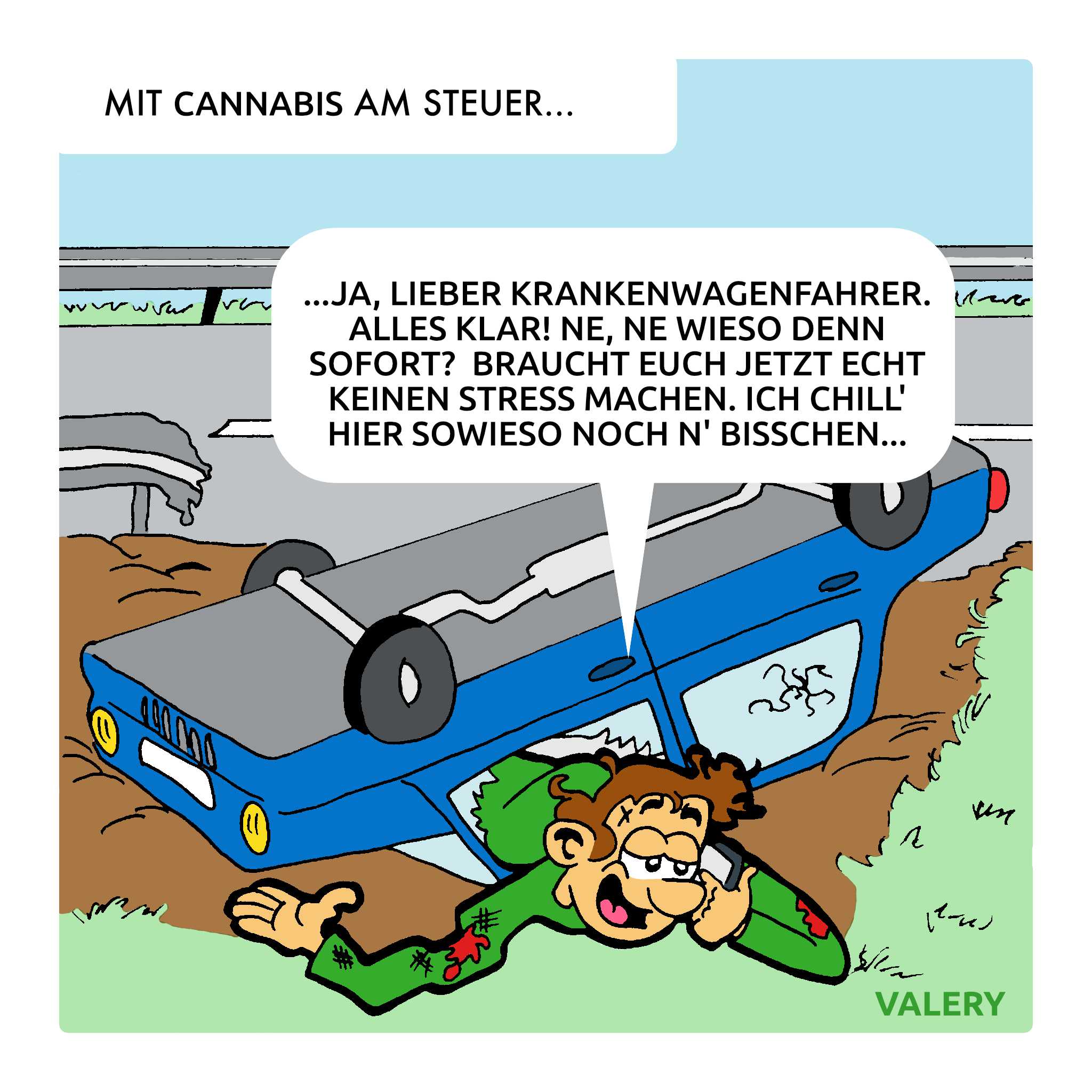 Autounfall Autobahn Cannabis