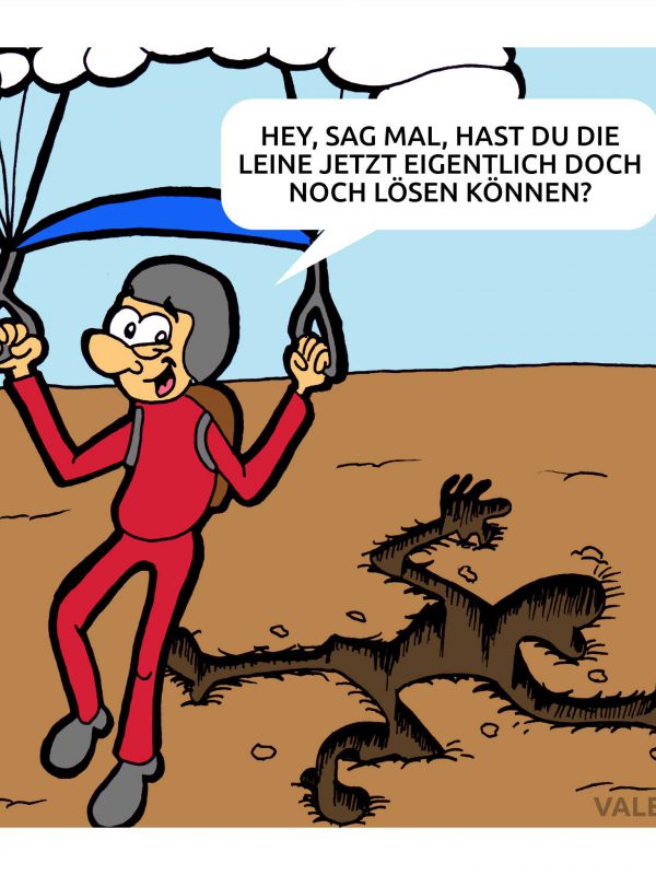 Fallschirmspringer Cartoon