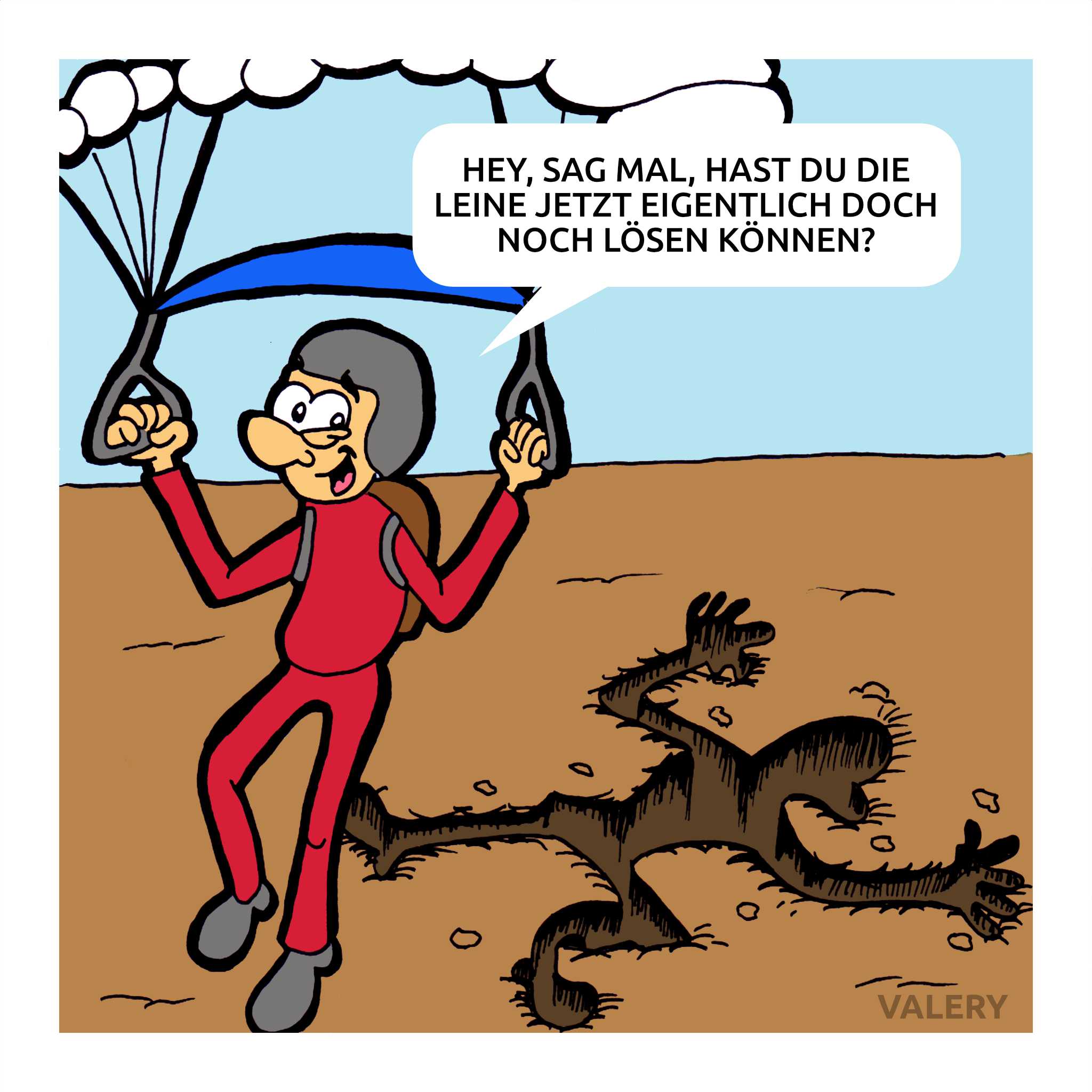 Fallschirmspringer Cartoon