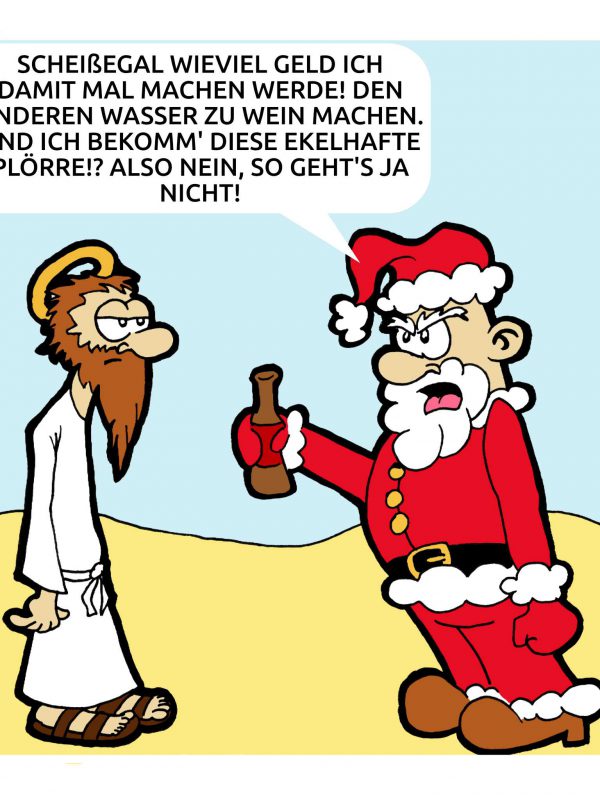 Jesus Weihnachtsmann Cartoon