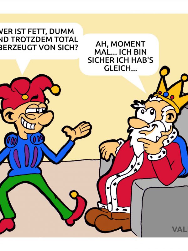 König Narr Dumm Cartoon
