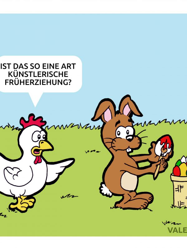 Osterhase Hühner Früherziehung Cartoon