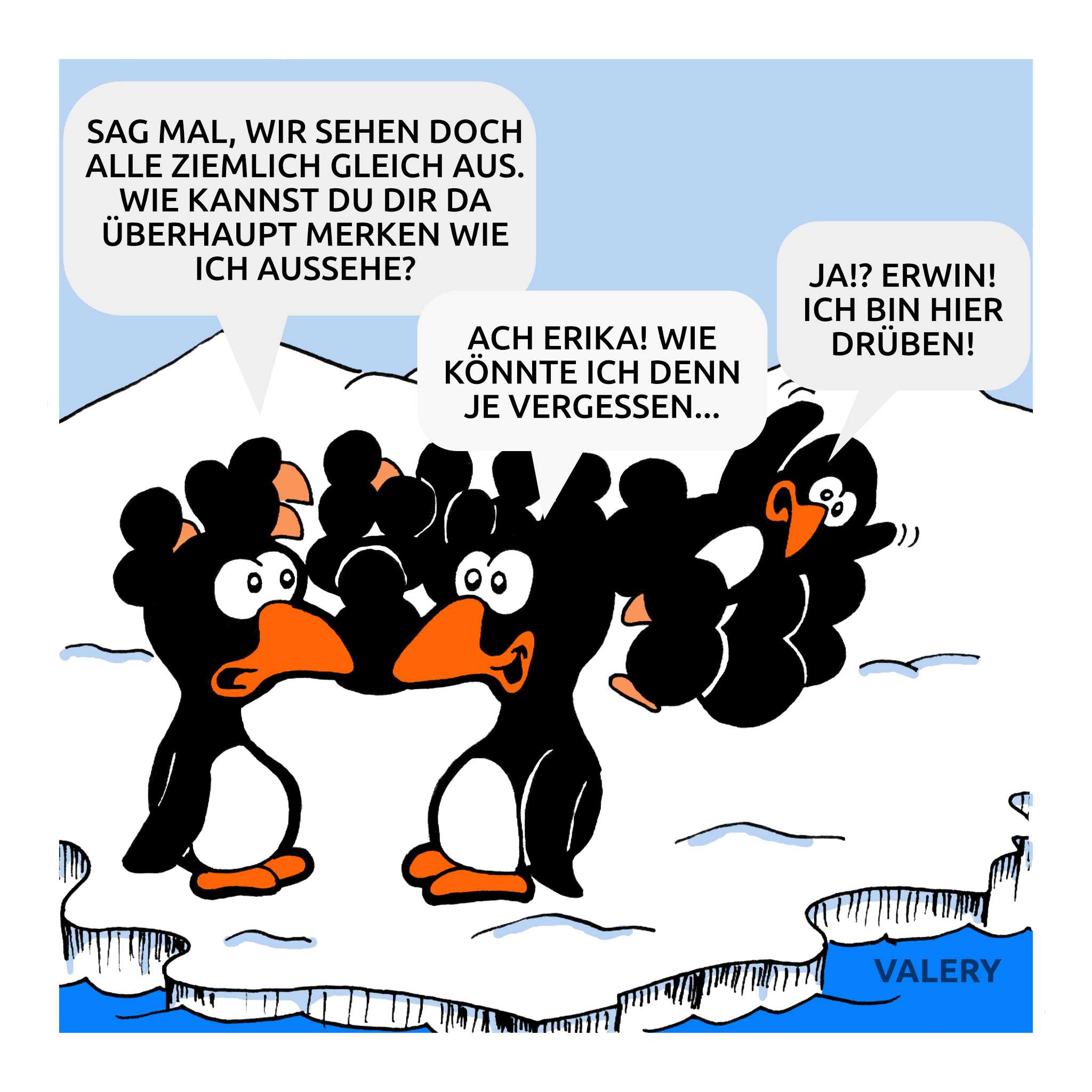 Pinguine Gleich Cartoon