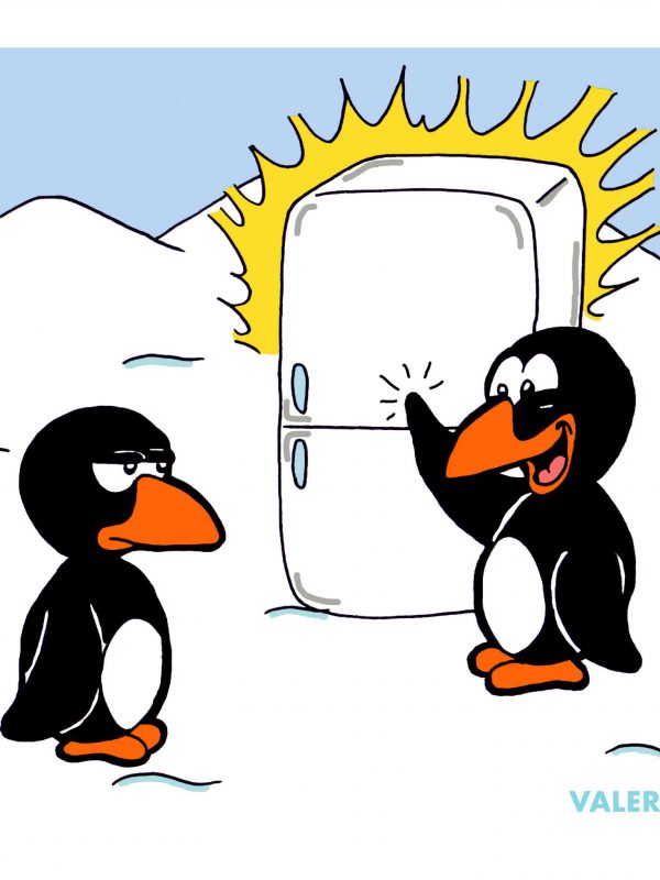 Pinguine Kühlschrank Cartoon