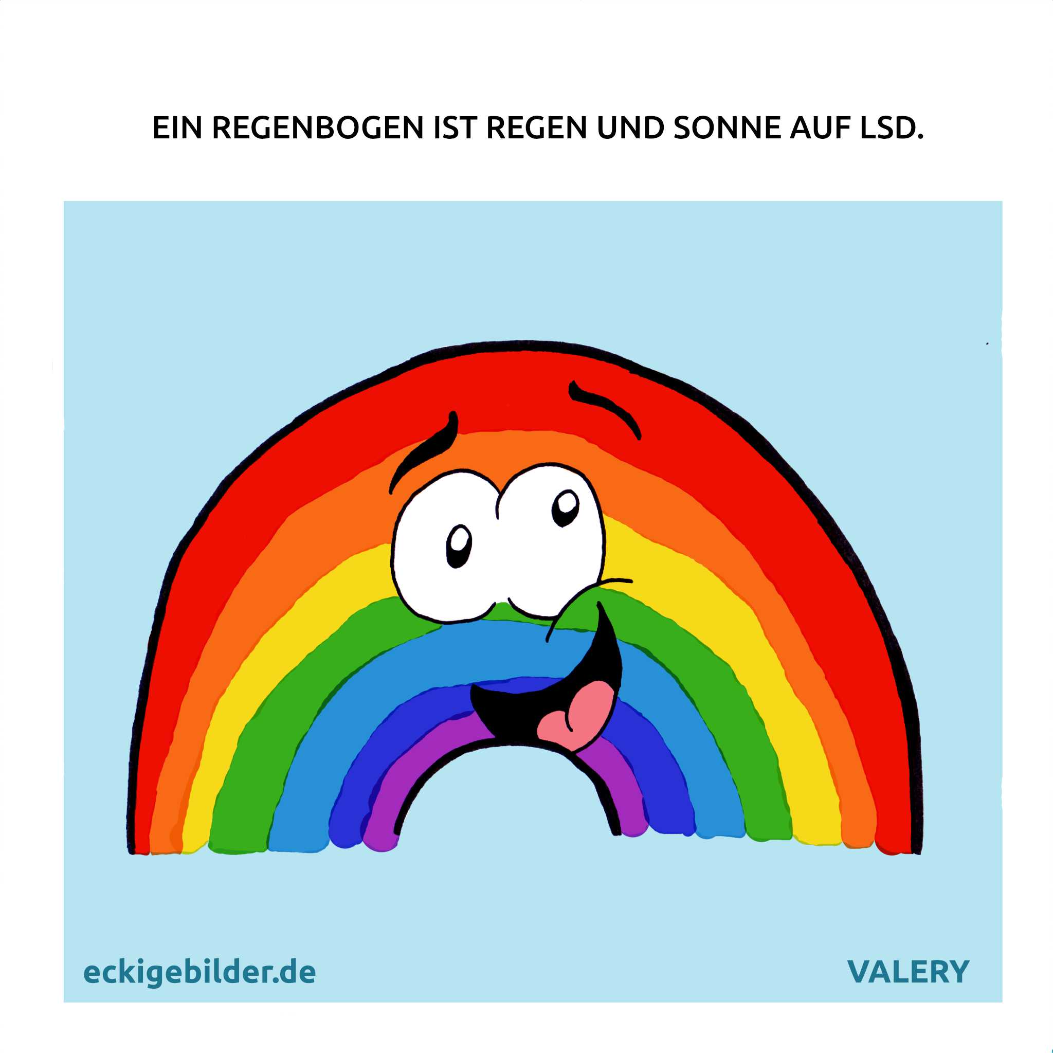 Regenbogen LSD Cartoon