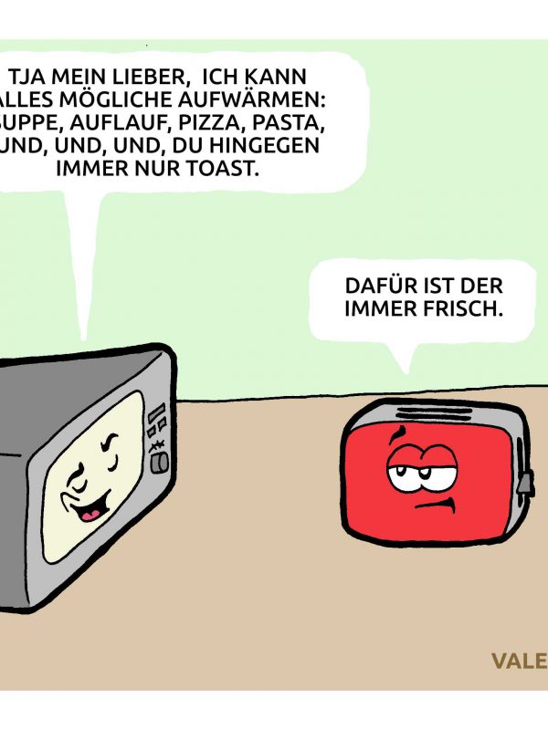 Mikrowelle Toaster Haushaltsgeräte Cartoon