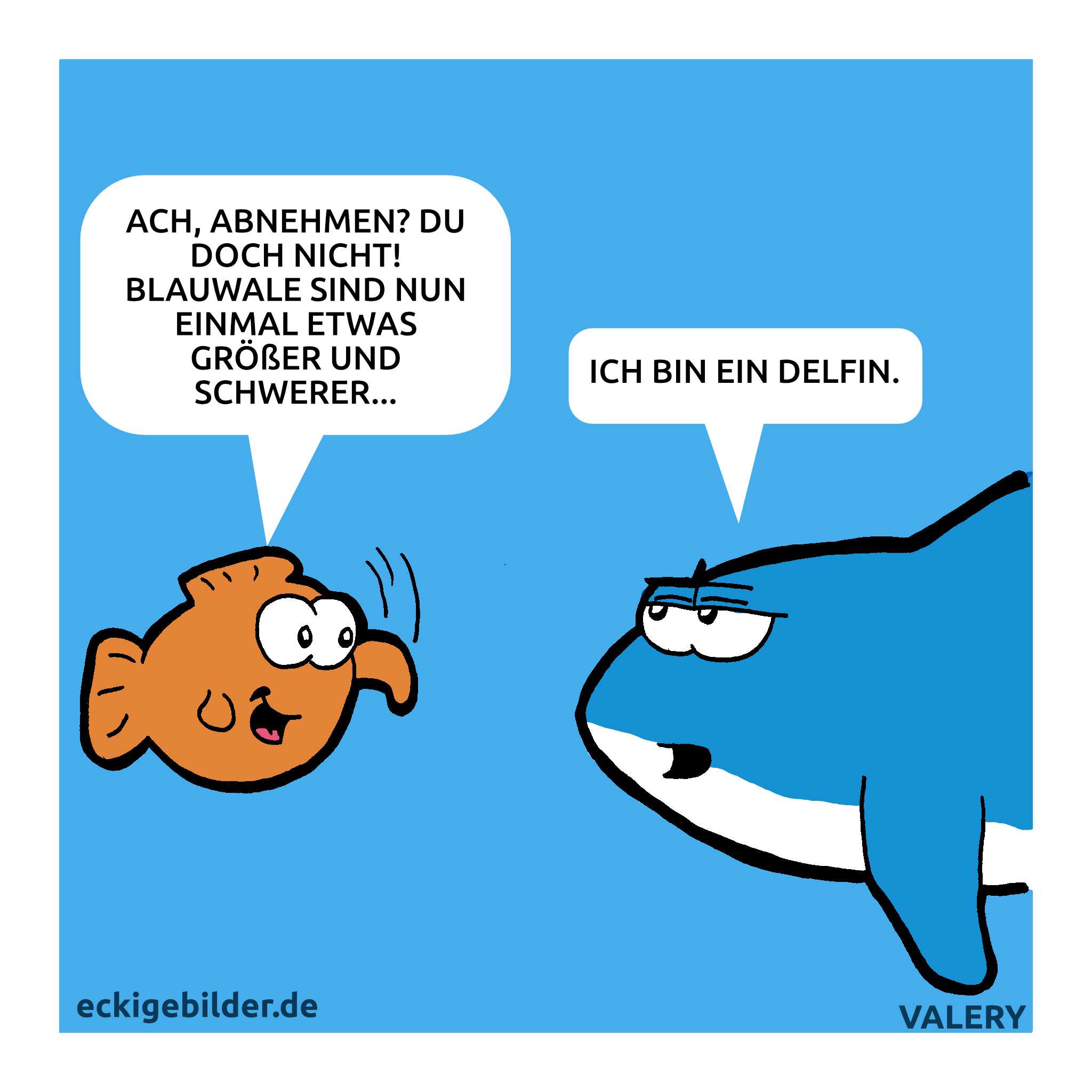Blauwal Delfin Cartoon