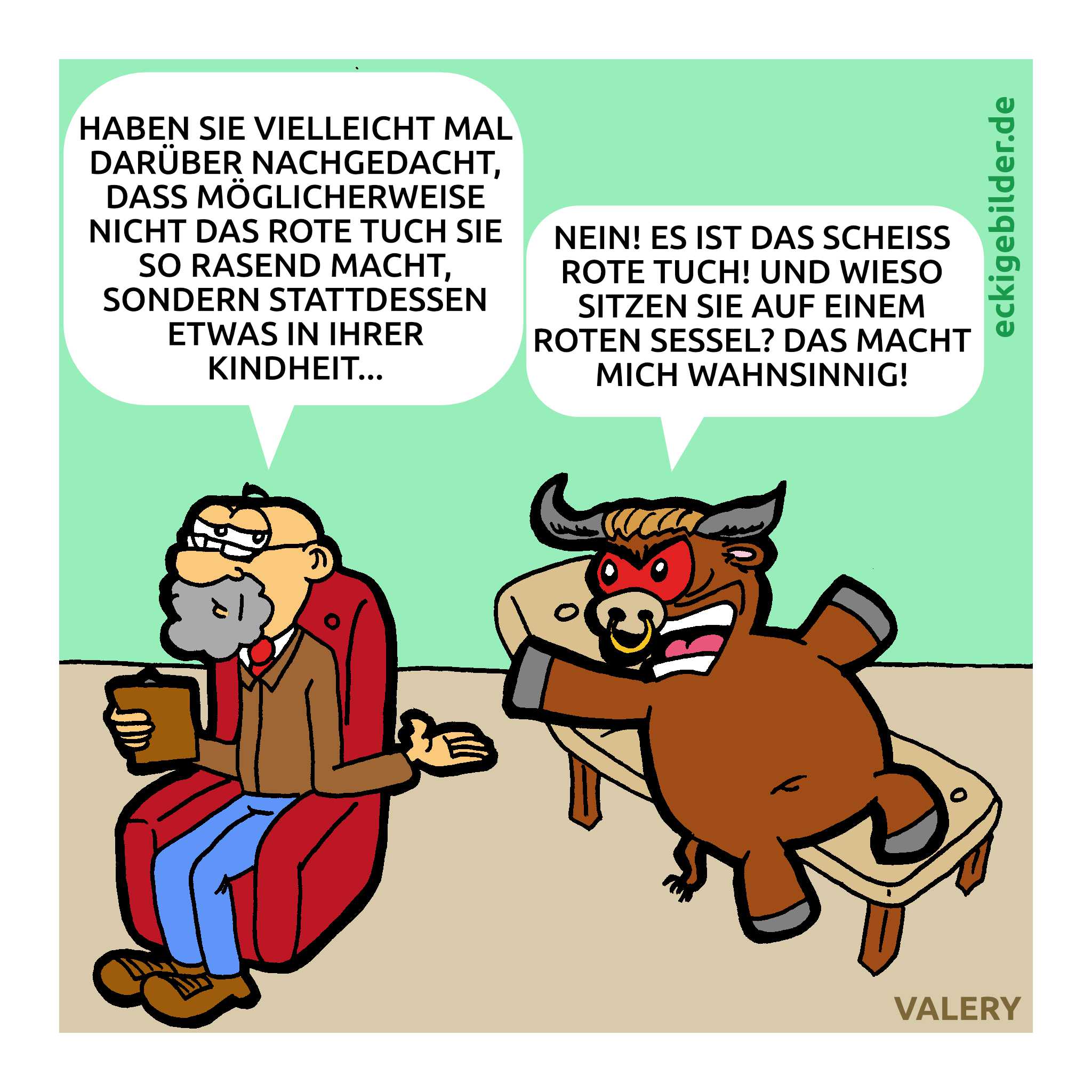 Psychotherapie Cartoon ECKIGE BILDER