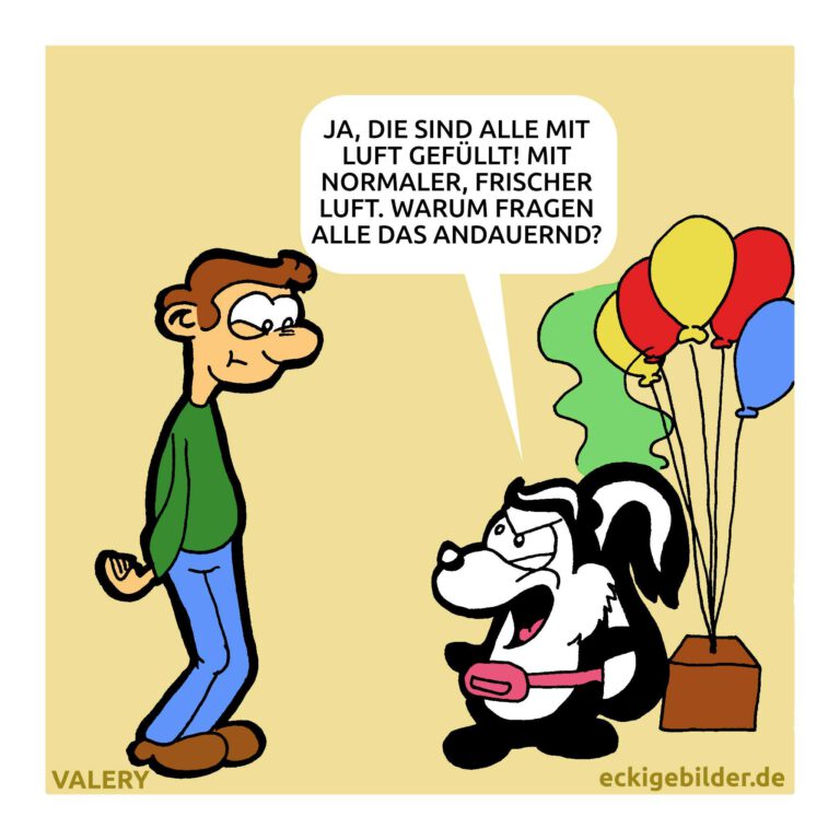 Stinktier Luftballon Cartoon