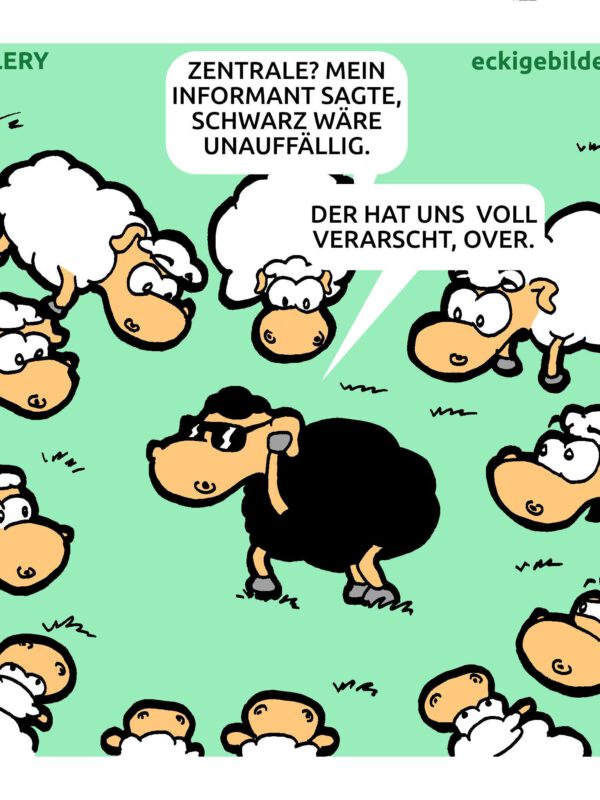 Schaf Geheimagent Cartoon