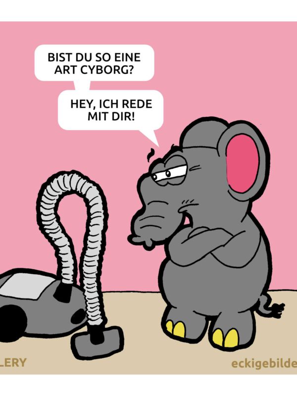 Cyborg Elefant Cartoon