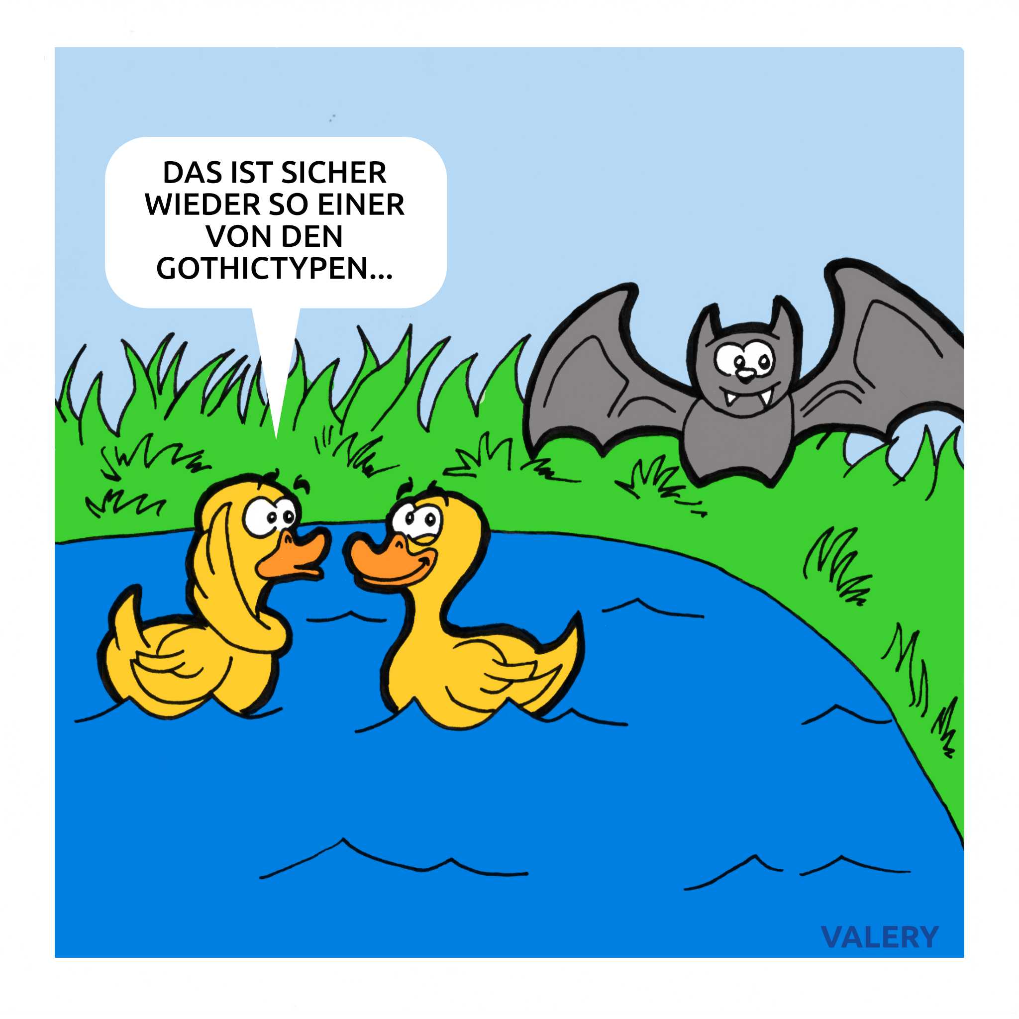 Enten Fledermaus Cartoon – ECKIGE BILDER