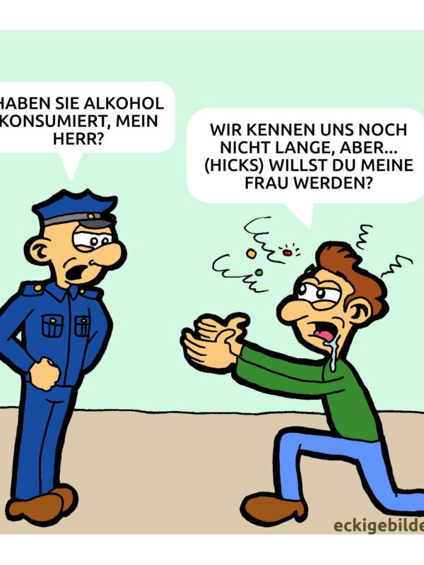 Polizei Heiraten Cartoon